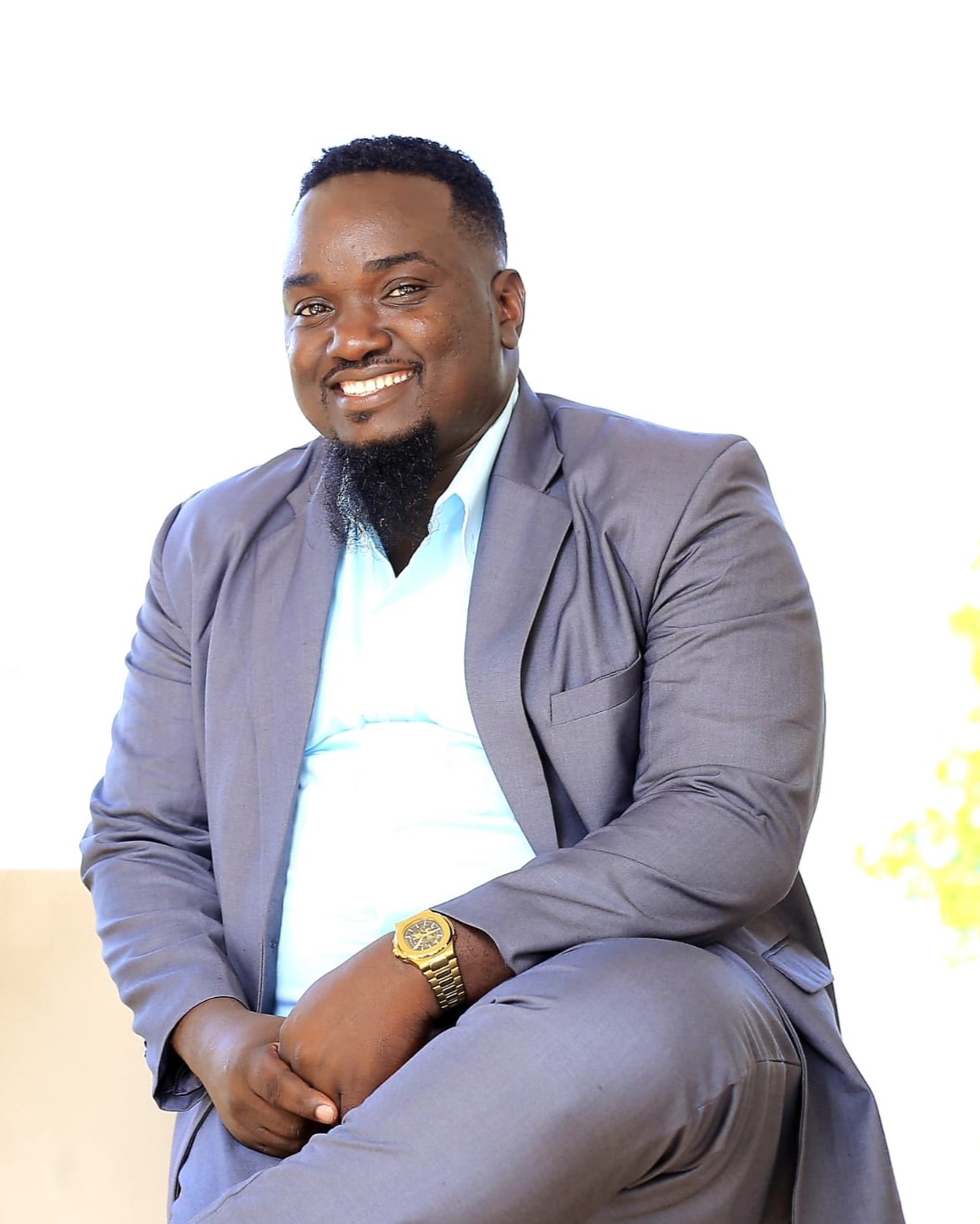 Stephen possing for a photo in of AR Films studio